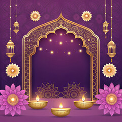 golden frame with a golden ornament