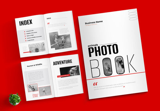 Animal Photo Book Template Layout