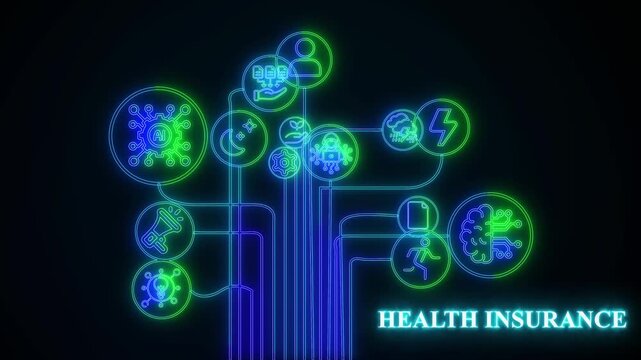 Work safety strategy concept. Marketing and brand management. Marketing strategy and thinking the look and feel of brand . Glowing neon line of branding icon. black background