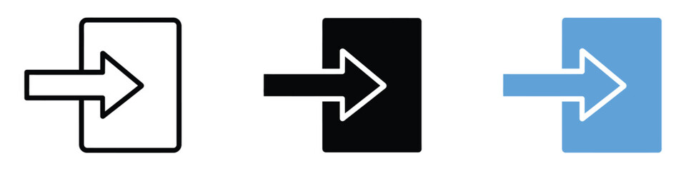 Logout icon vector. exit, navigation symbol. vector illustration.