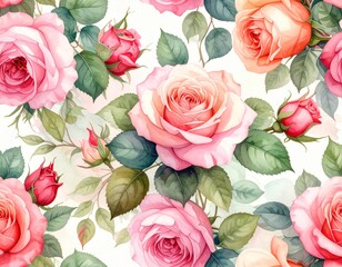 Hand-Drawn Rose Pattern