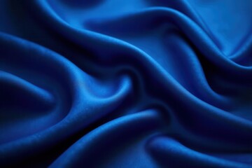 Fototapeta premium Luxurious dark blue silk cloth Smooth, elegant surface Abstract background , art, sheen, drape