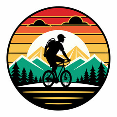 Fototapeta premium cyclist on a enjoying the summer beach with a couple riding a bicycle