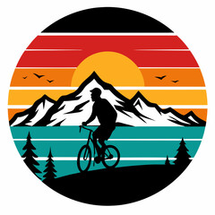 Fototapeta premium man on the beach enjoying the summer beach with a couple riding a bicycle