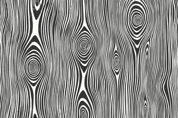 Seamless wood grain texture pattern in black and white, ideal for backgrounds, textiles, or nature-inspired graphic design.