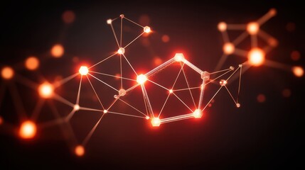 Dynamic technology network visualization digital space conceptual art abstract environment futuristic perspective