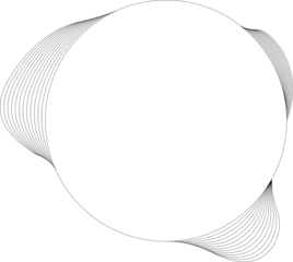 Circle white frame dynamic liquid overlapping for tag, badges, logo