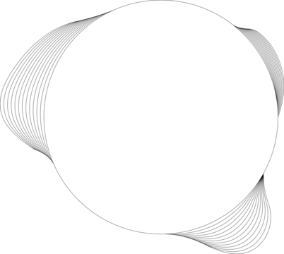 Circle white frame dynamic liquid overlapping for tag, badges, logo