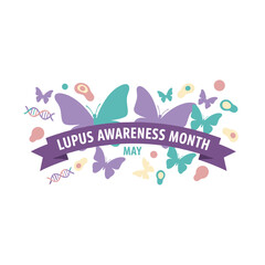 Template for the background of Lupus Awareness Month