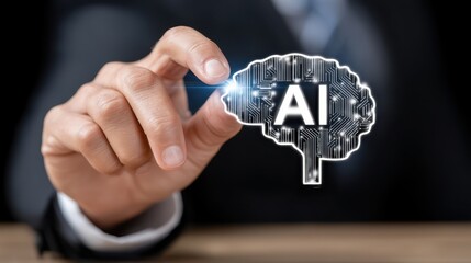 Innovative ai technology in business corporate office digital concept professional environment close-up view future insights