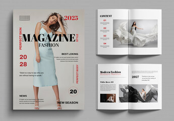 Fashion Magazine Design Template Layout