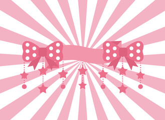 An abstract pink background vector illustration featuring a bow, crafted as a girlish Lol surprise doll-themed decoration banner and invitation card template