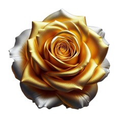 A Stunning Golden Rose Blooming in Soft Light with Intricate Petals and Serenity