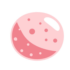 Pink polka dot candy with glossy highlight, adding playful charm to baby showers, birthdays, or cheerful dessert-themed visuals.
