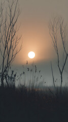Fototapeta premium sunset in the forest