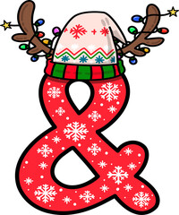 Christmas Festive Decoration Ampersand