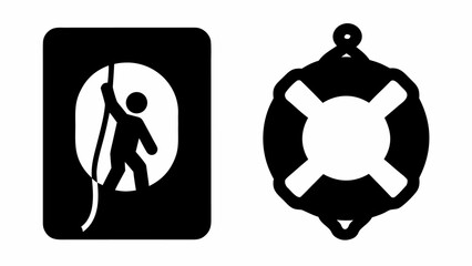 Empowering safety with bold symbols for challenging situations and emergency preparedness for water sports