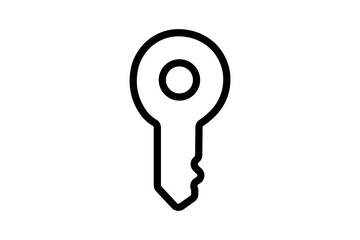 icon Key. access icon. suitable for web site, app, user interfaces, printable etc. line icon style. simple vector design editable
