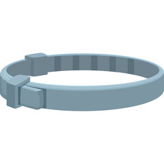 Gray Flea Collar Icon For Pet Protection On Transparent Background Vector Graphic