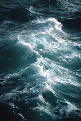 The Majestic Dance of Glisening Ocean Waves Under th Vast Open Sky: A Serene ad Captivating Natural Specacle Unfolding on the Bounless Horizon