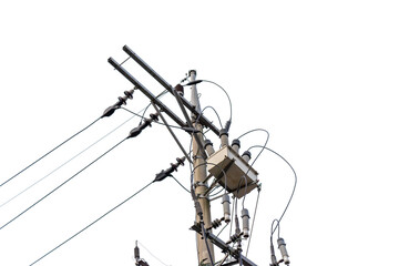 Black wires are entangled and connected to various components.