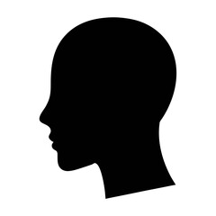 Head silhouette vector art illustration of a human profile for graphic design and creative projects