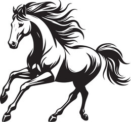 Black Horse Silhouette Vector Illustration