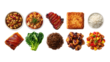 China Main Dishes & Staples - Chinese Broccoli, Braised Tofu, Char Siu, General Tso's Chicken, Mapo Tofu