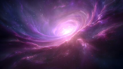 Obraz premium Bright nebula in deep space with swirling cosmic gas and stars.