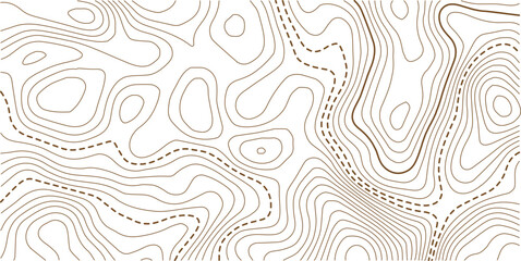 Fototapeta premium Abstract topo contour map on white background, Topographic map Topographic contour lines map seamless pattern.Geographic mountain relief. Abstract lines background. Contour maps.