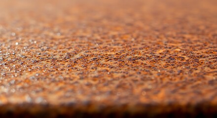 Close-up of Rusted Metal Surface, Texture, Abstract, Orange and Brown Tones.