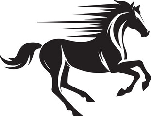 Black Horse Silhouette Vector Illustration