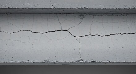 Cracked Concrete Beam: Structural Damage, Texture, and Abstract Composition.
