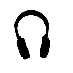headphone silhouette vector