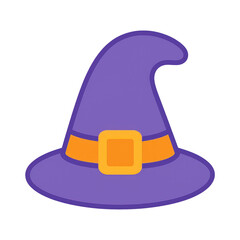 PNG Purple witch hat illustration.