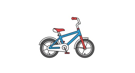 Naklejka premium red bicycle isolated on white