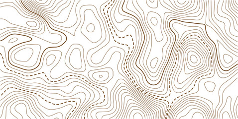 Topographic gold luxury map background. Geographic abstract pattern. The topo contour or wallpaper. Mountain trail terrain or path.Topographic background and texture, monochrome image. 3D waves