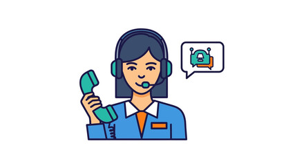 Customer support operator answering queries about furniture over the phone providing assistance and resolving problems related to home decor