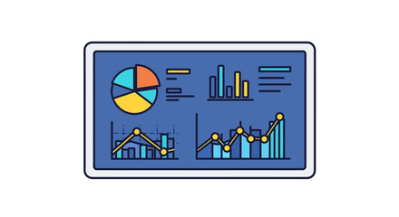 data analysis dashboard showing charts and graphs ideal for business strategy reports and investment planning showcasing market trends and insights