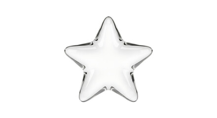Shiny star isolated on transparent background, a symbol of achievement and success