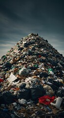 Landfill with Trash, Bags and Debris