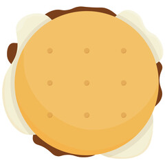 S'mores and Campfire Snacks and Treats Vector Icon Set