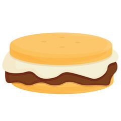 S'mores and Campfire Snacks and Treats Vector Icon Set