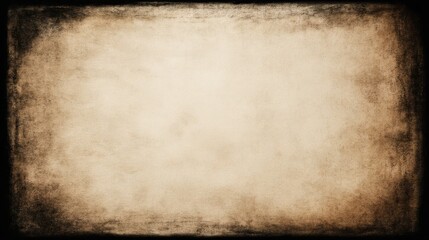 A grunge, vintage background with a light beige center and dark, distressed edges, resembling old parchment or canvas. Features a dark vignette and subtle texture, blurred black background