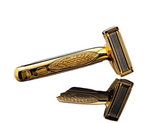Opulent Grooming Razor — Gold-Plated Straight Edge