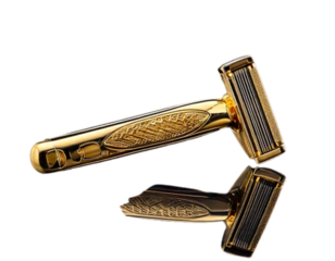 Opulent Grooming Razor — Gold-Plated Straight Edge