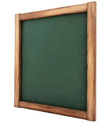 blank chalkboard with wooden frame isolated background