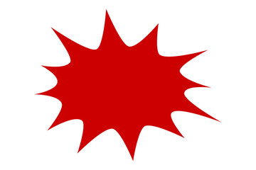 Red starburst shape
