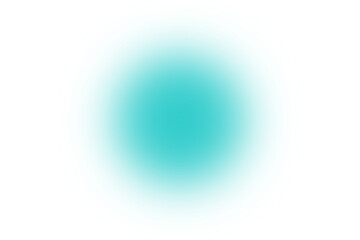 Cyan blue blur gradient circle for soft glow background, abstract design element, modern light effect, and minimal decorative texture on transparent background
