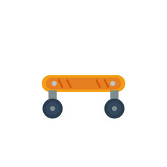 Street Skateboard Icon Flat Design